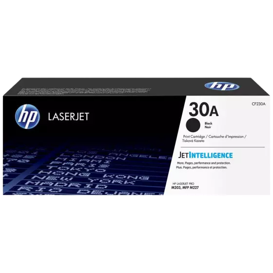 HP 30A Noir – Toner HP LaserJet d’origine (CF230A)