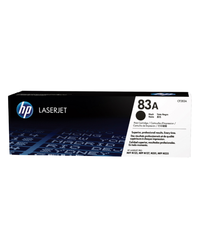 HP 83A Noir – Toner HP LaserJet d'origine (CF283A)